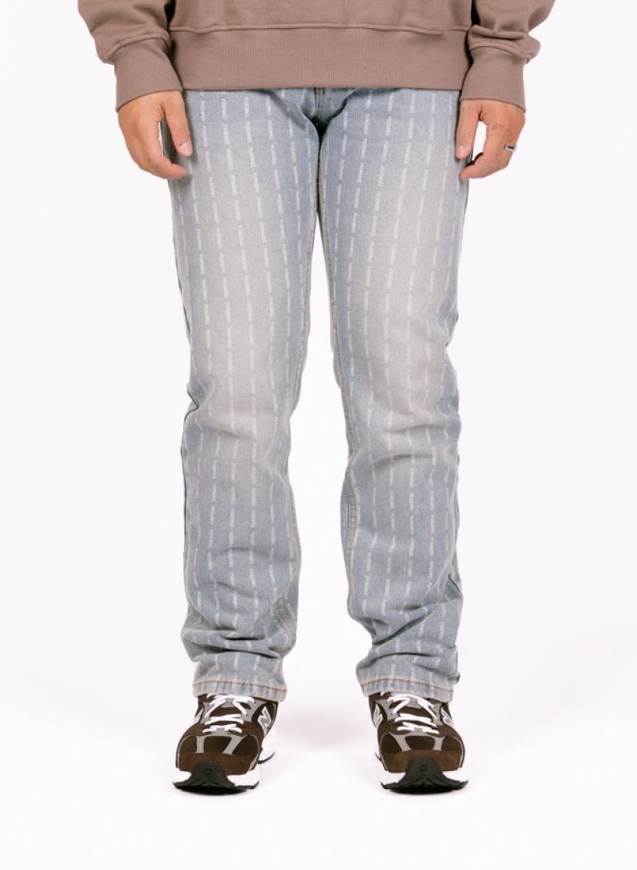 Pleasures Pants | Pleasures Impact Pinstripe Denim Blue