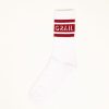 GRAIL | Grail Band Logo Sock White/Bordeaux