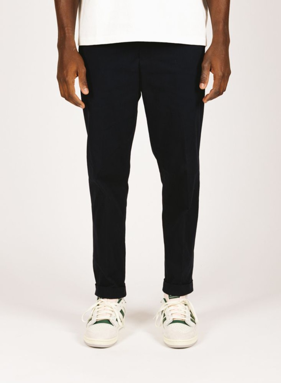 Olaf Hussein Pants | Olaf Hussein Olaf Slim Cotton Trouser Navy