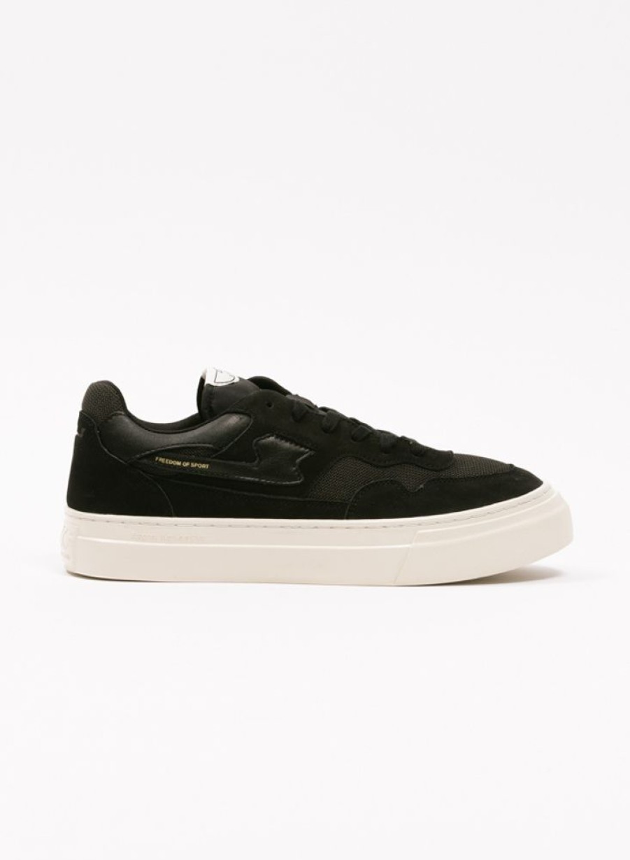 S.W.C. Stepney Workers Club Sneakers | S.W.C. Stepney Workers Club Pearl S-Strike Nubuck Mix Black Black