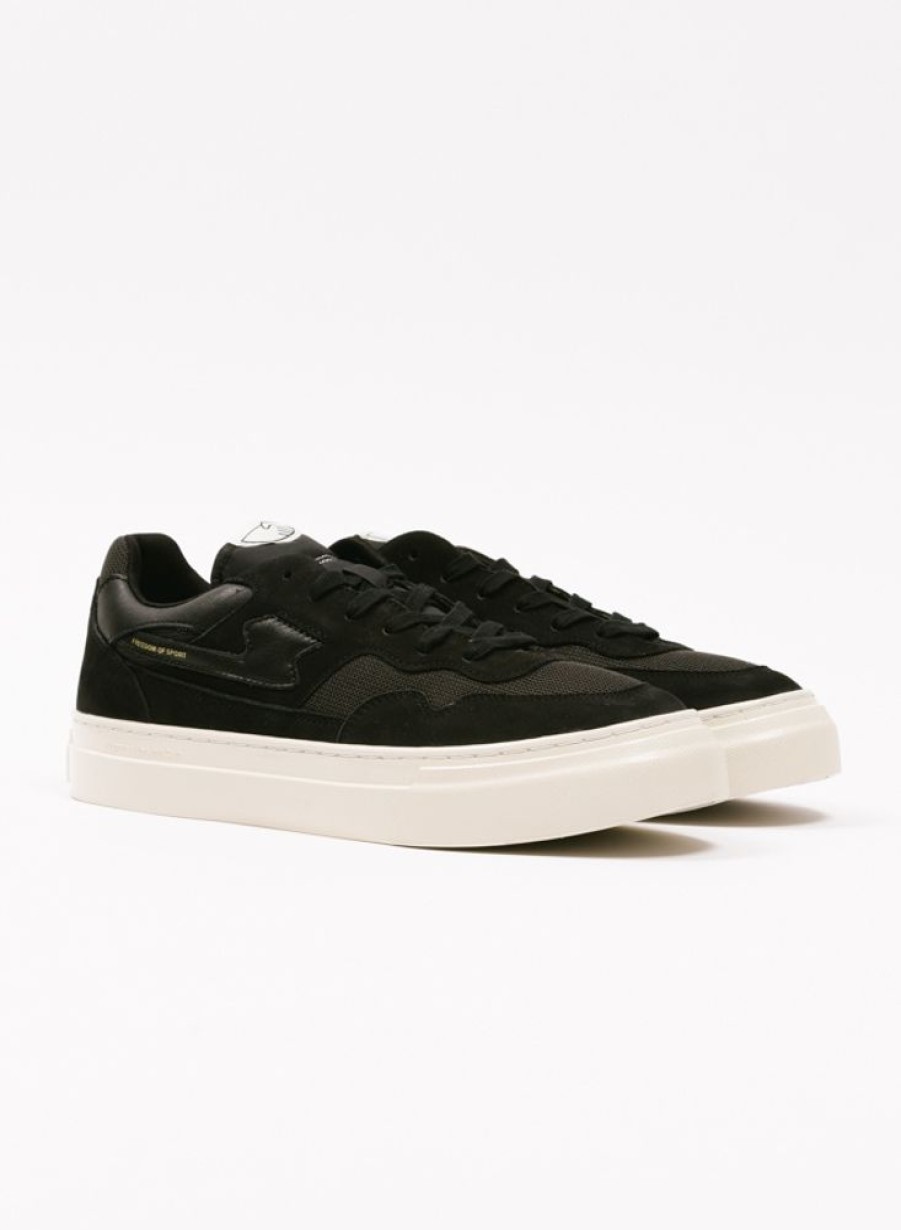 S.W.C. Stepney Workers Club Sneakers | S.W.C. Stepney Workers Club Pearl S-Strike Nubuck Mix Black Black