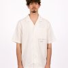 Olaf Hussein Shirts | Olaf Hussein Cotton Linen Ss Shirt Bone