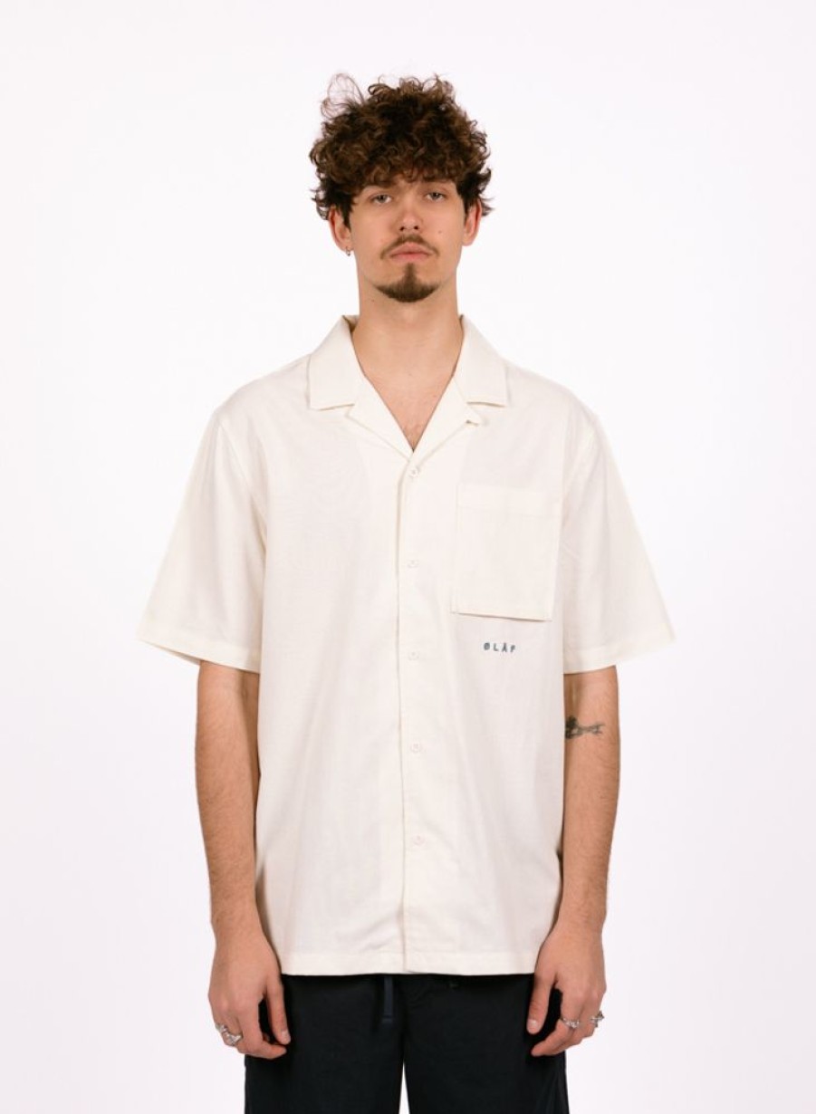 Olaf Hussein Shirts | Olaf Hussein Cotton Linen Ss Shirt Bone