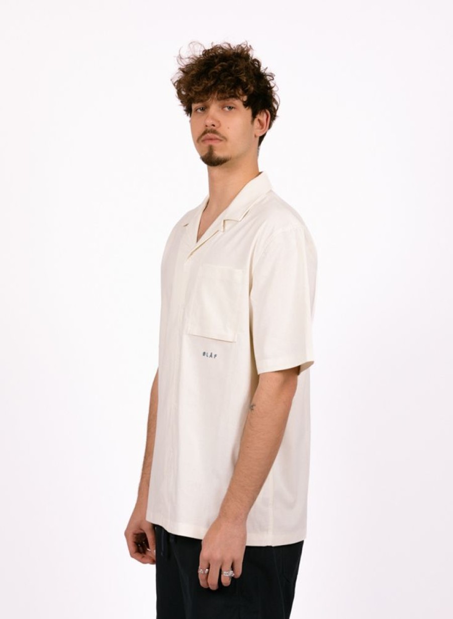 Olaf Hussein Shirts | Olaf Hussein Cotton Linen Ss Shirt Bone