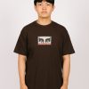 Obey T-Shirts | Obey X Napapijri T-Shirt Heavyweight Dark Brown