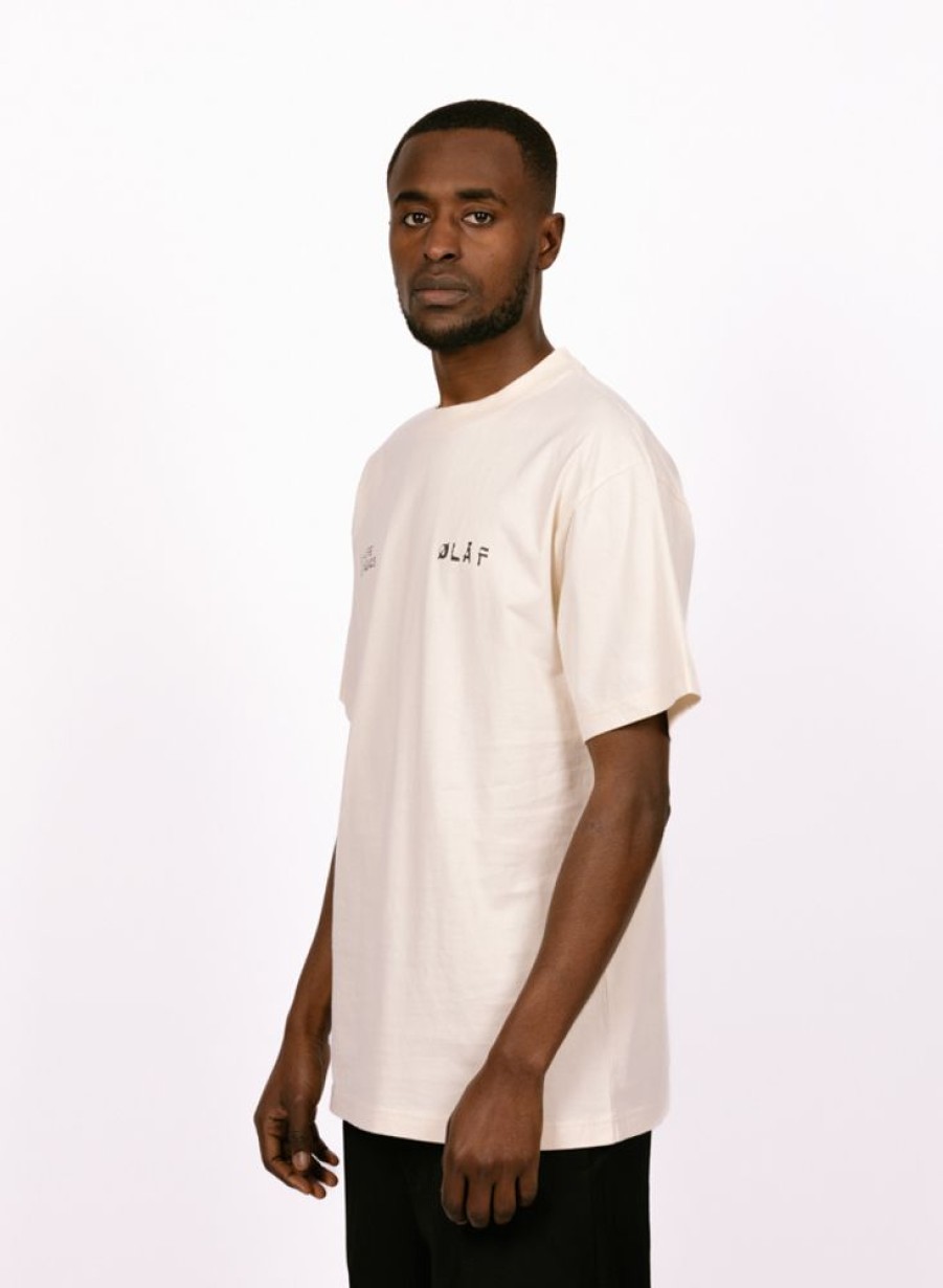 Olaf Hussein T-Shirts | Olaf Hussein Dual Logo Tee Off White