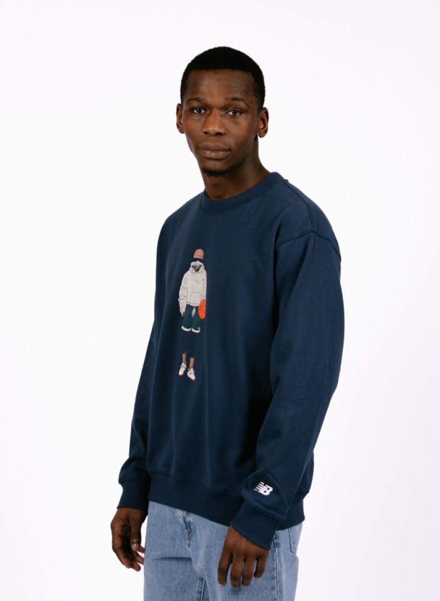 New Balance Sweaters | New Balance Athletics Sport Style Relaxed Crew Navy