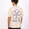 Arte T-Shirts | Arte Teo Back Rings T-Shirt Cream