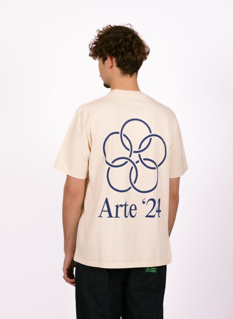 Arte T-Shirts | Arte Teo Back Rings T-Shirt Cream