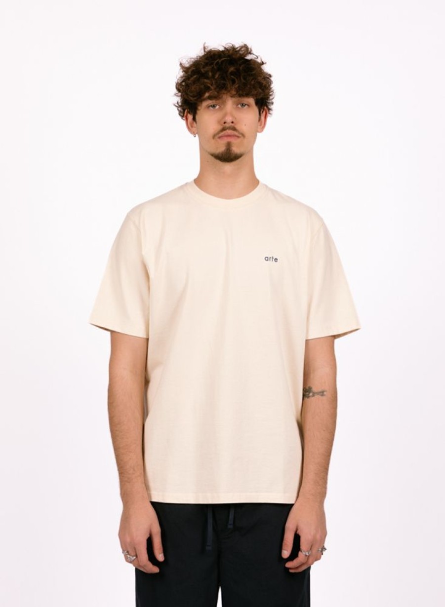 Arte T-Shirts | Arte Teo Back Rings T-Shirt Cream