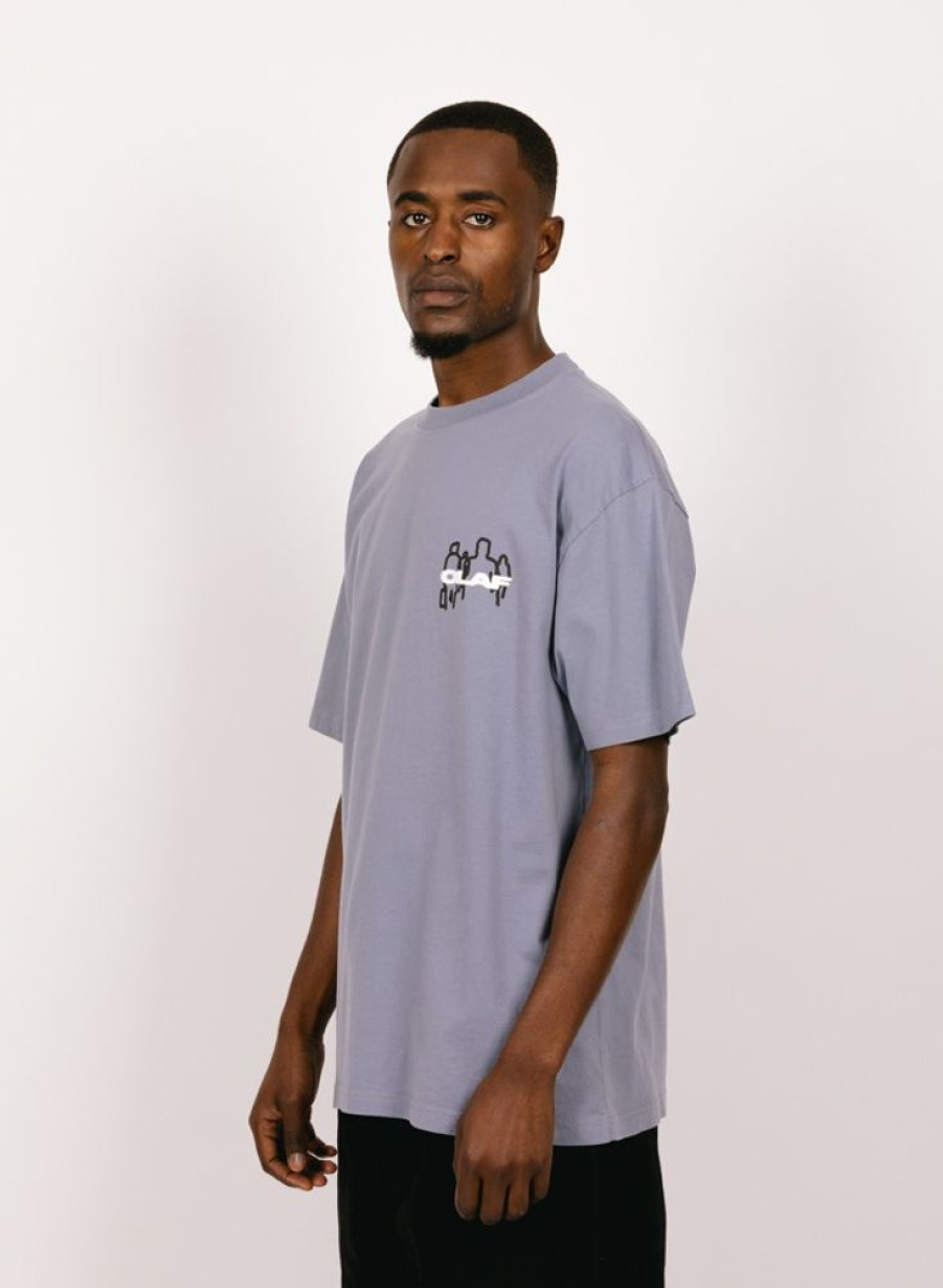 Olaf Hussein T-Shirts | Olaf Hussein Olaf Transit Tee Dusty Blue