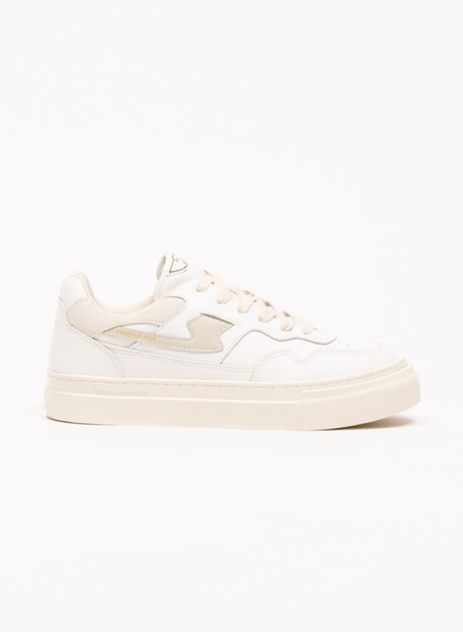 S.W.C. Stepney Workers Club Sneakers | S.W.C. Stepney Workers Club Pearl S Strike Leather White