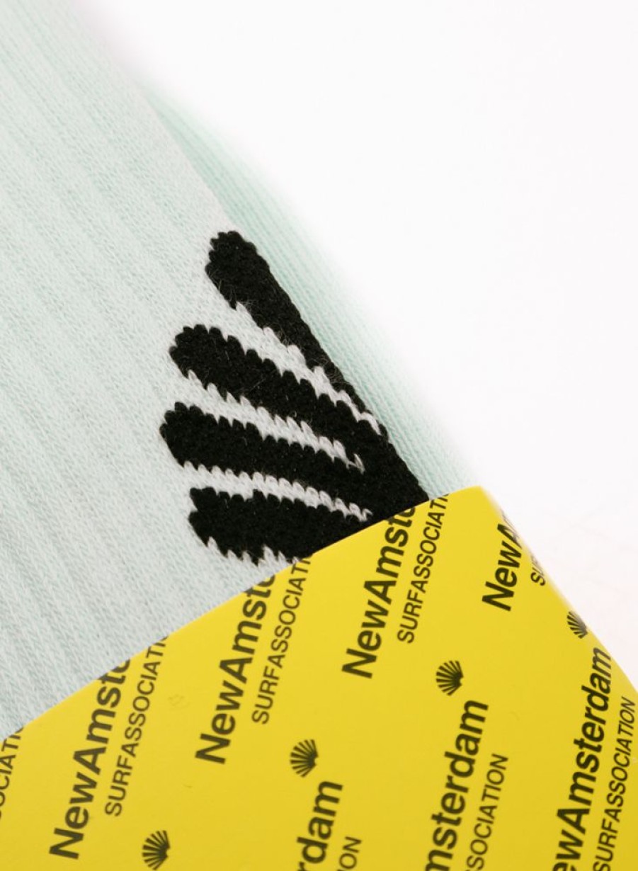 New Amsterdam Surf Association | New Amsterdam Surf Association Logo Socks Bleached Aqua