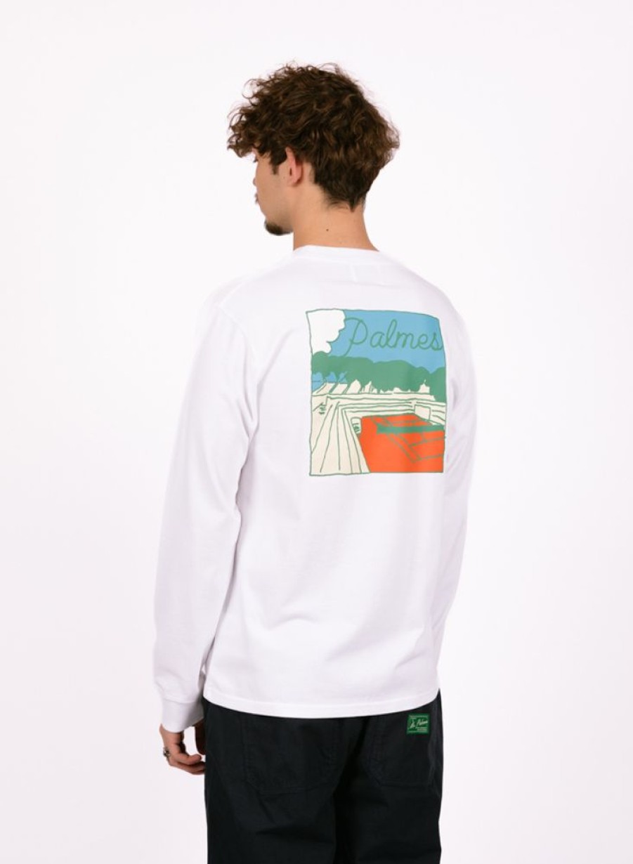 Palmes Longsleeves | Palmes Sunset Ls T-Shirt White