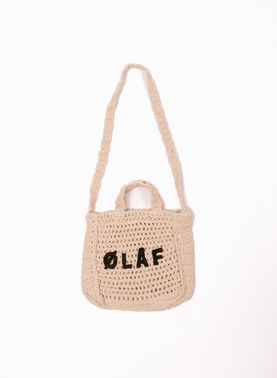 Olaf Hussein | Olaf Hussein Olaf Mini Crochet Tote Off White