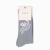 Olaf Hussein | Olaf Hussein Olaf Wavy Logo Socks Sky Blue